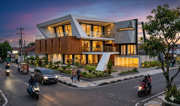 Desain rumah futuristik